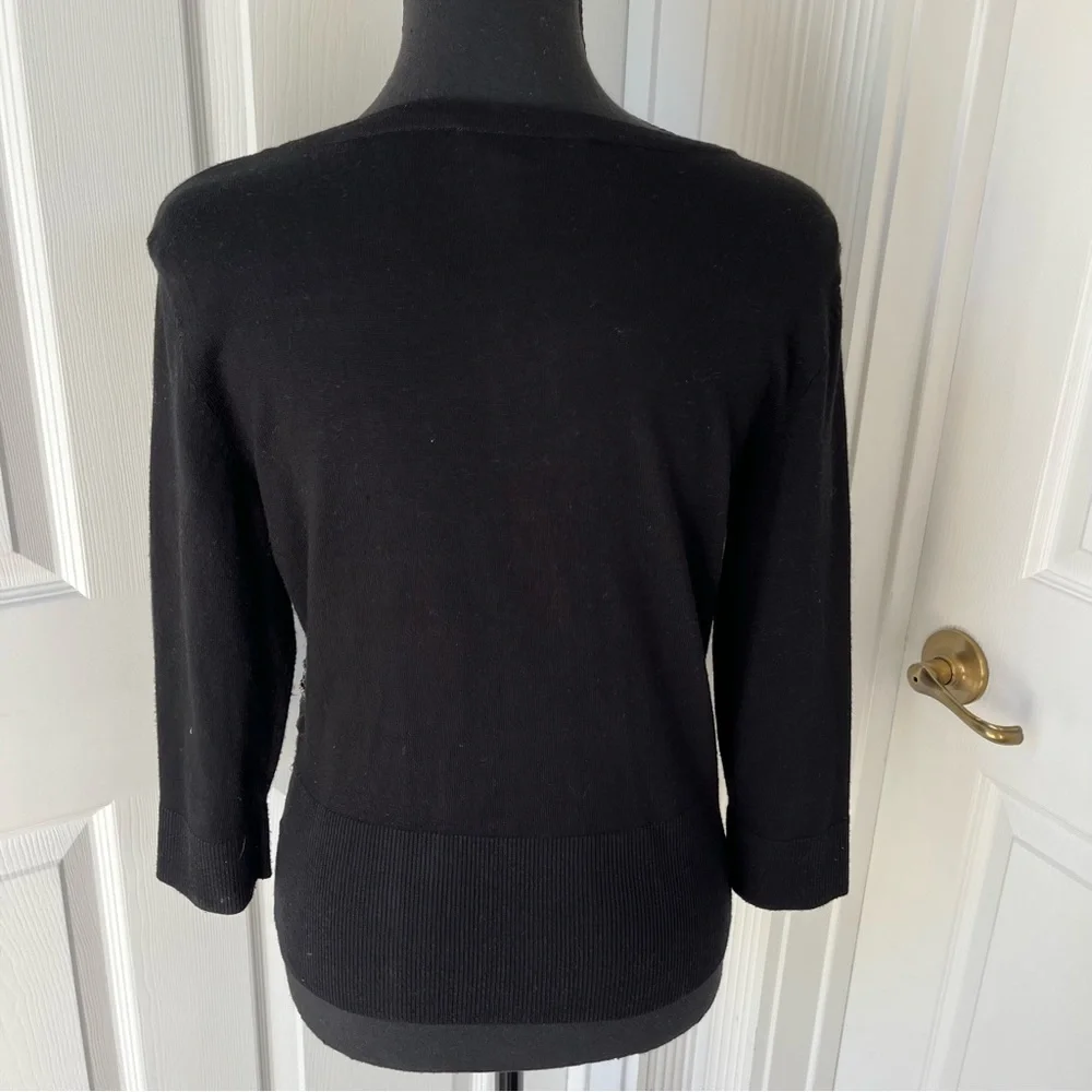 White House Black Market Beaded Zip Cardigan